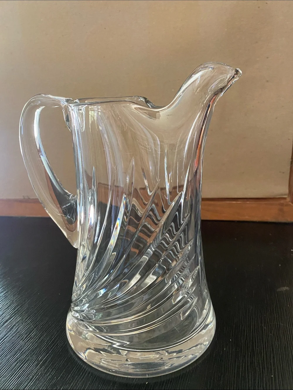 Vintage Hand-Cut Lead Crystal Pitcher